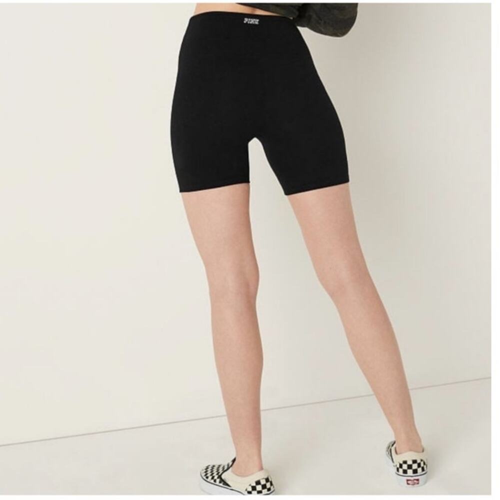 PINK Victoria’s Secret Black Cotton Biker Shorts size XS